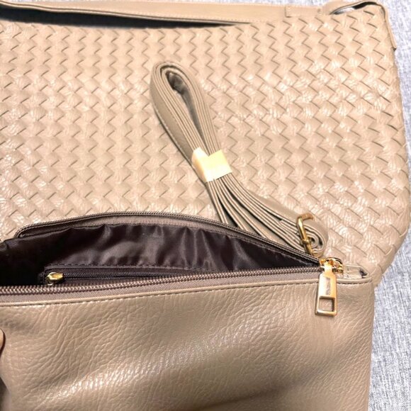 Woven Tote Bag Crossbody Shoulder Bag Large Hobo Handbag - Picture 8 of 8